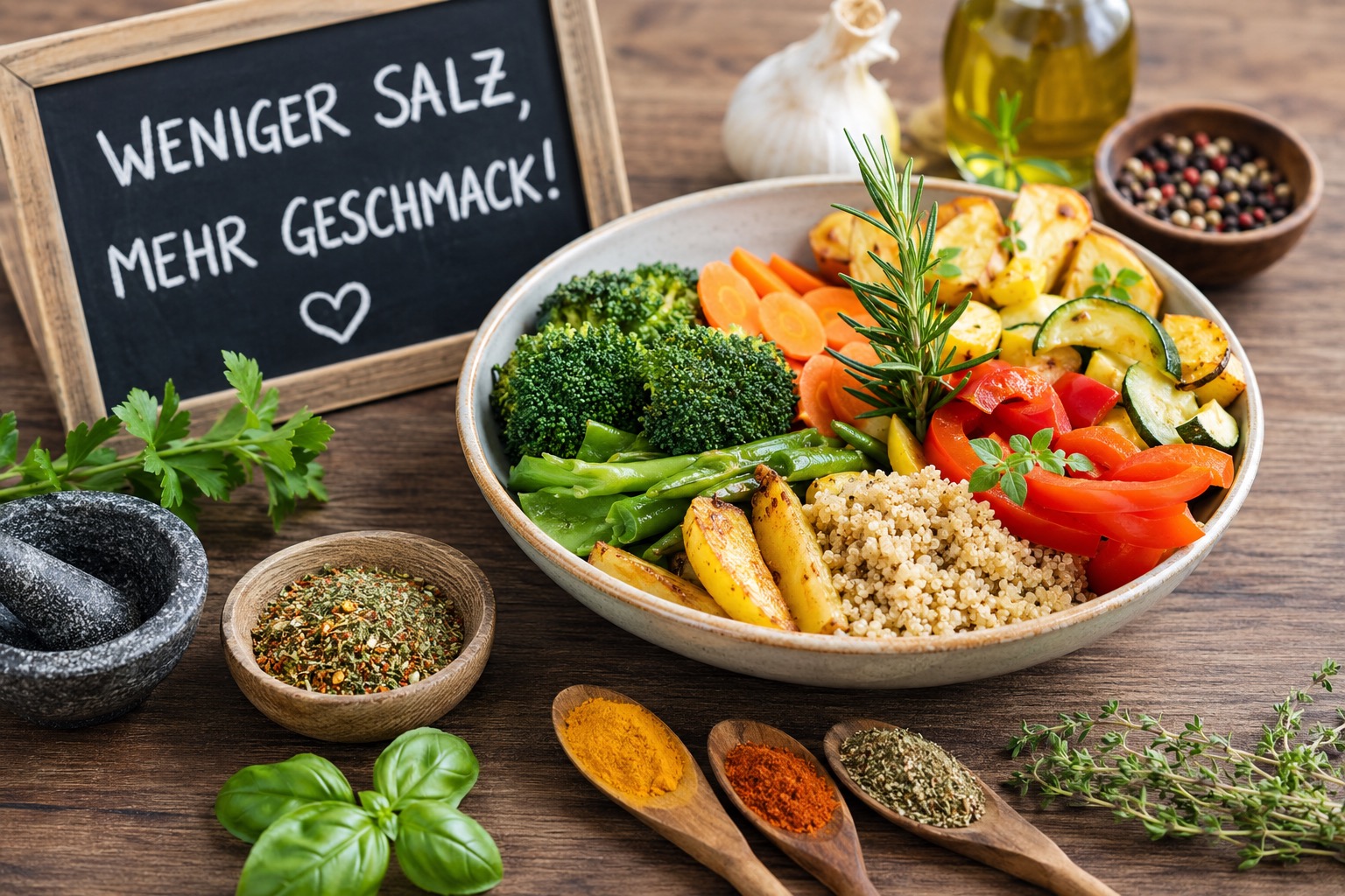 Bluthochdruck? So gelingt schmackhaftes Kochen mit weniger Salz